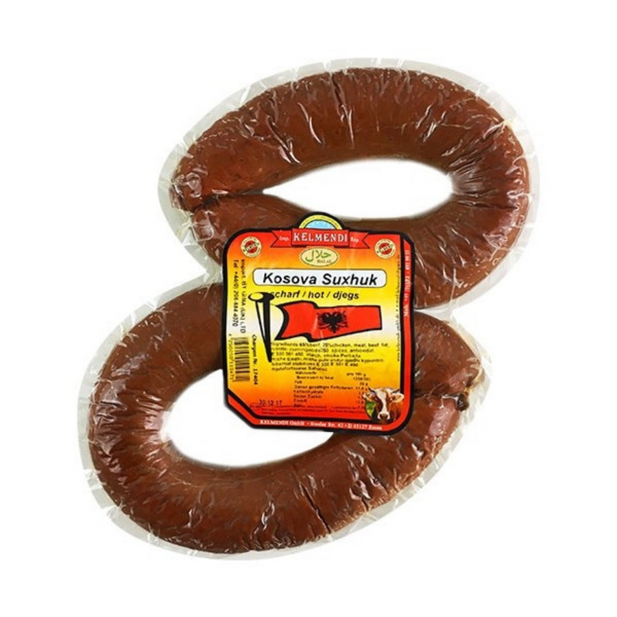 Kelmendi Fresh sudzuk salami hot Halal | Sveži sudžuk ljuti Halal 900g