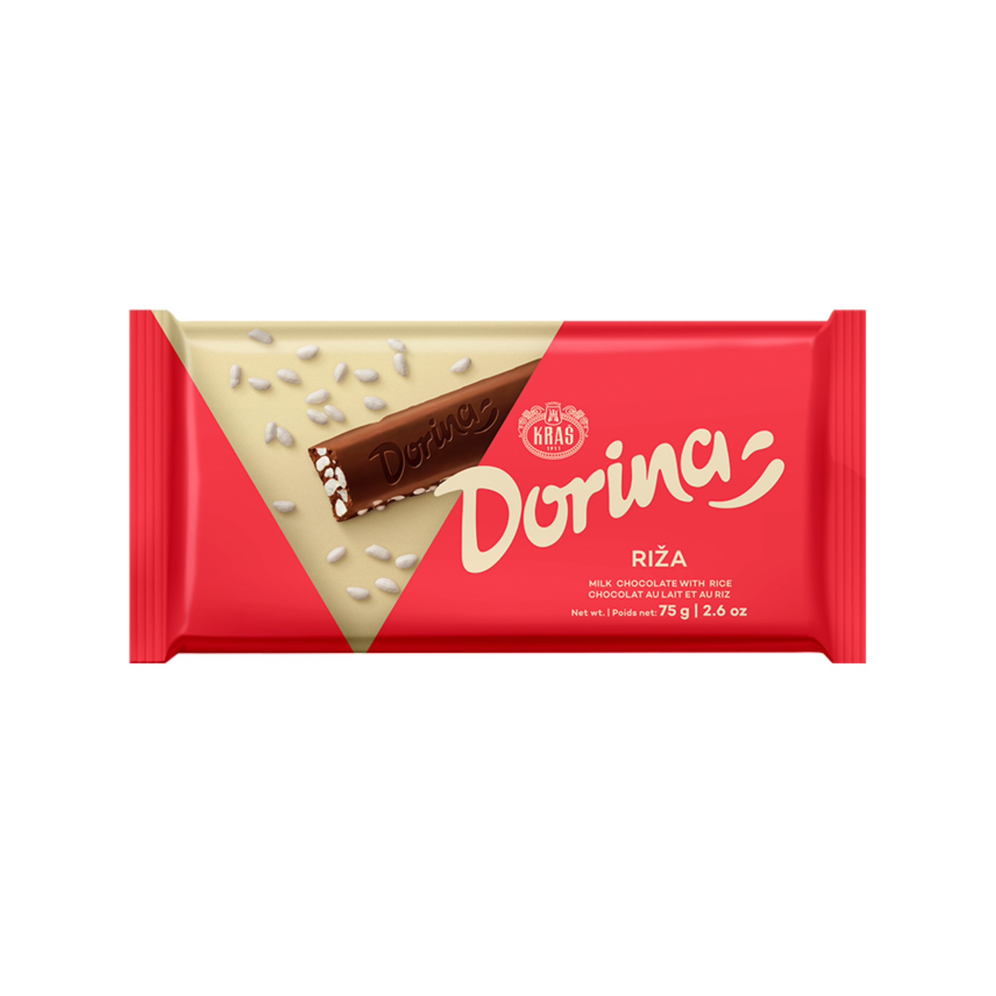 Kraš Dorina milk chocolate with rice | Dorina riža 75g