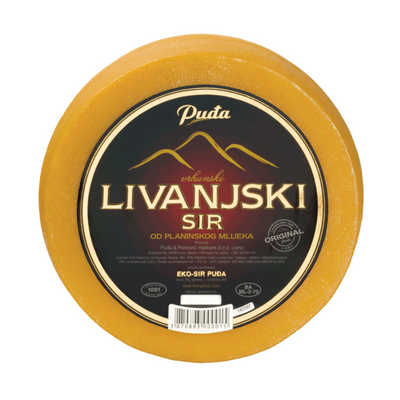 Puđa Livno cheese wheel | Livanjski sir kolut kg - Magaza Online