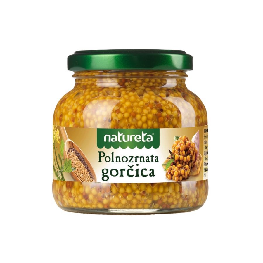 Natureta Whole grain mustard | Senf od celog zrna slačice 190g